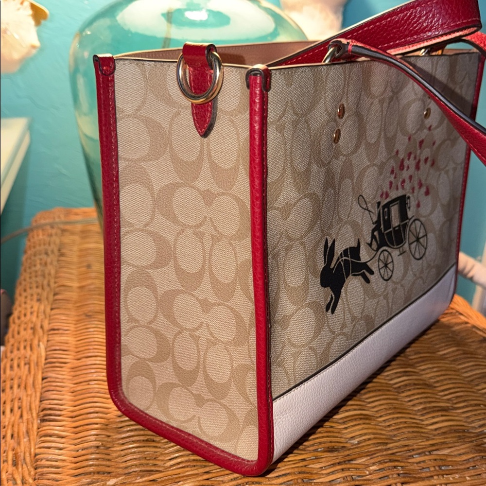 Coach Lunar New Year Signature Canvas Rabbit Carriage Dempsey Tote NWOT - Picture 4 of 7